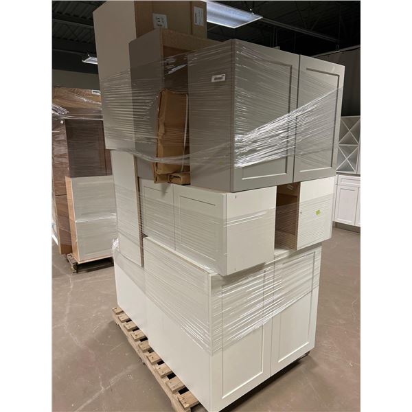PALLET LOT - New assorted kitchen & bath Cabinets as pictured