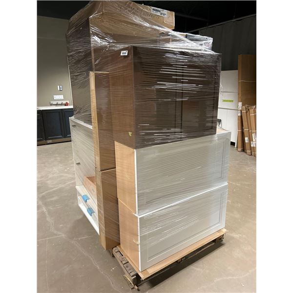 PALLET LOT - New assorted kitchen & bath Cabinets as pictured