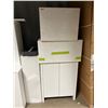 Image 5 : White Euro Style Kitchen Cabinet Set 10 Pieces includes assorted boxed panels and trim