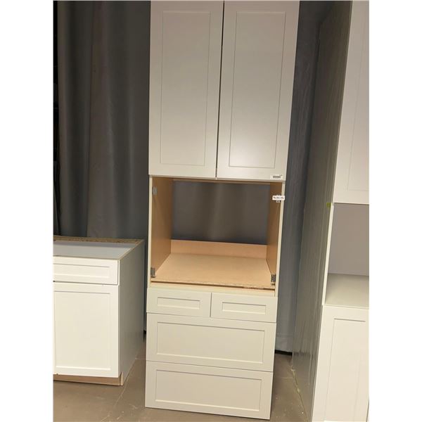 Winter Puddy Shaker Style Oven/Pantry Cabinet 92Hx30Wx24D