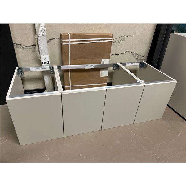 NEW A.Filos 3 Piece suspended Vanity Bath Set includes accessories in box and spec sheet with measur