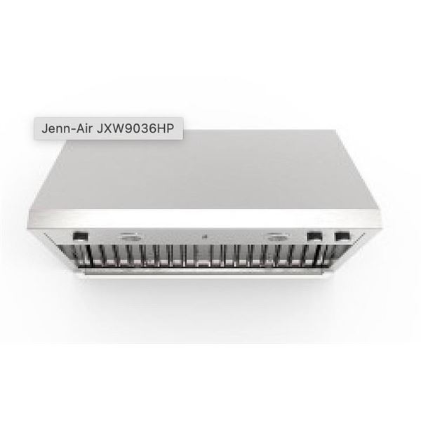 Jenn-Air Model:JXW9036HP Ventilation, 36 inch Exterior Width, Canopy, Wall Mounted, 600 CFM, Halogen