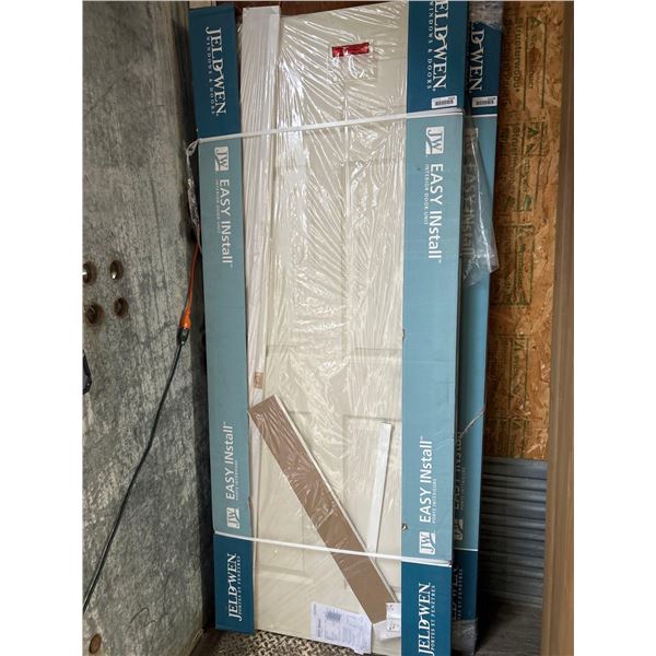 Jeldwen 6 panel white primed door with jamb kit 34" -PICK UP FOR THIS ITEM IS AT THE AUCTION DEPOT N