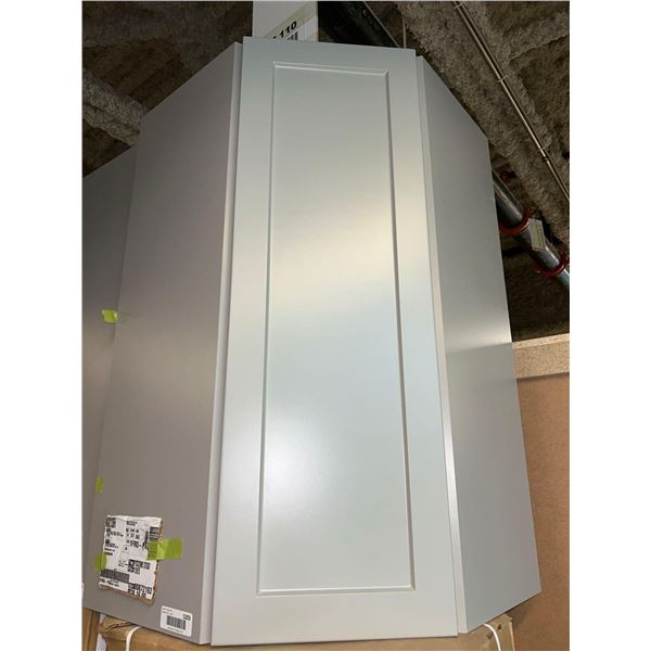 PS Cosmo Gray Wall Corner Cabinet 21"W x 36"H