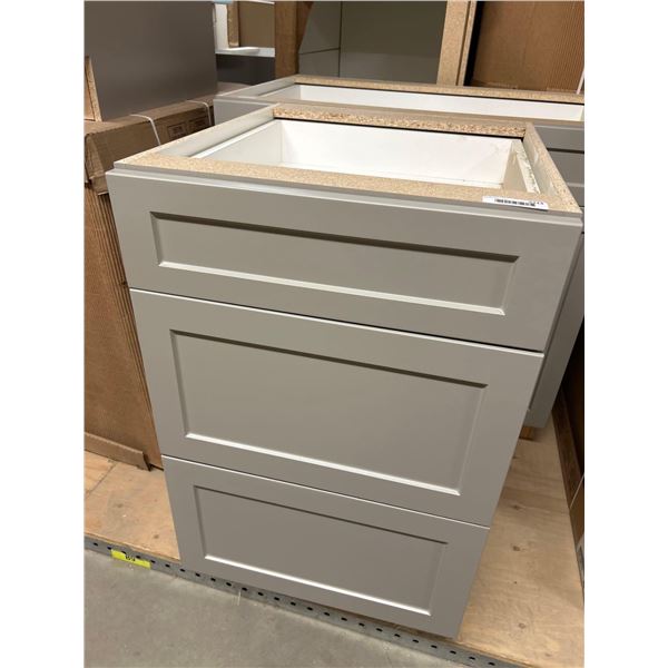 PS Cosmo Gray Base  Stock 3 Drawer 21"