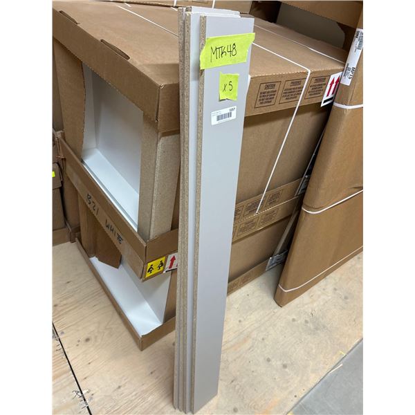 PS Cosmo Gray 48" Melamine Toekick Lot of 5