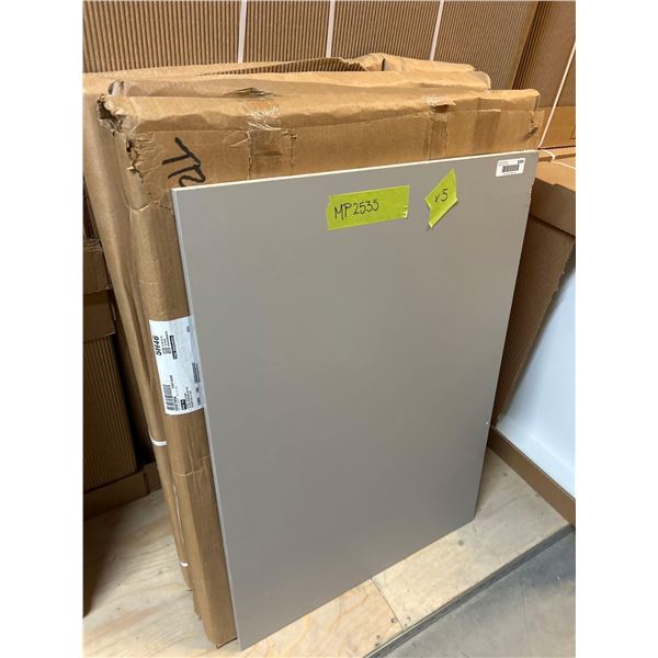 PS Cosmo Gray 25" x 35" Melamine Base Panel Lot of 5