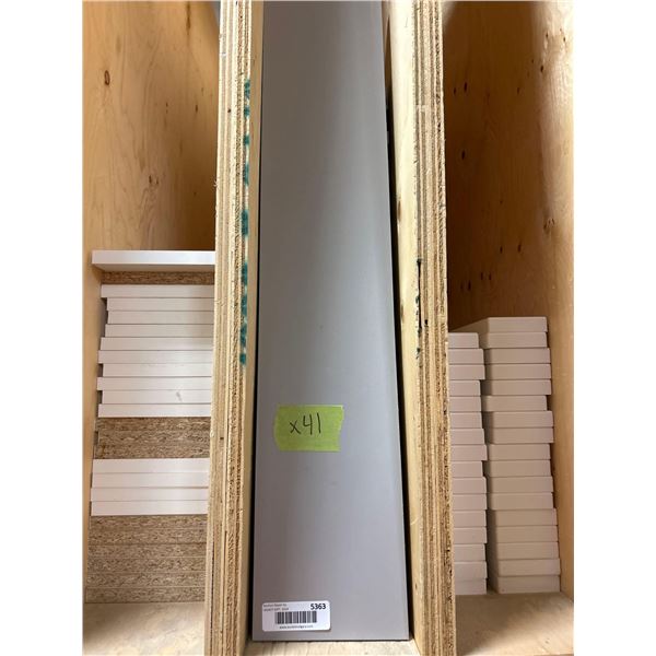 PS Cosmo Gray 6" x 30" Melamine Filler Lot of 41
