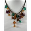 Image 2 : Very Interesting Glass bead Necklace and Metal Bracelet