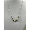 Image 2 : 925 Sterling Silver Chain with 925 Silver Beads Necklace