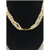 Image 2 : Beautiful Twisted Triple Strand Genuine Pearl Necklace w/ 10k Gold Clasp