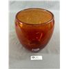 Image 2 : Vintage 8.5" H Orange Molted Glass Vase