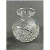 Image 2 : American Brilliant Cut Glass ABP  Hobstar and Lattice Perfume/Cologne Bottle - #121 Etched on Stoppe