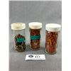 Image 2 : Lot of Gemstone and/or Glass Beads for Jewelry Making - 3, 3.5" Tall Spice Jars