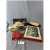 Image 1 : Assorted Lot - Vintage Trinket Boxes w/ Lids, Wood One Is From Saks Fifth Avenue & AutoBike Alarm Cl