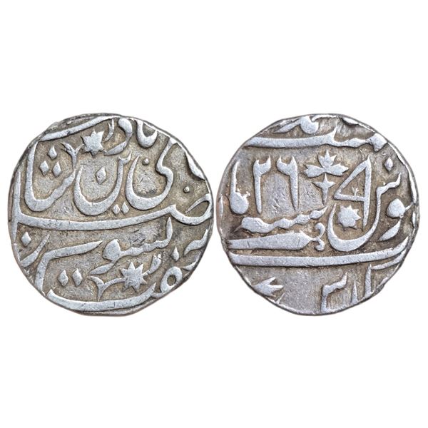 India : Awadh State: Muhammadabad Banaras mint, AR Rupee RY26