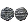 India : Hyderabad State, Afzal al-Daulah (1273-1285 AH / 1857-1869 CE), AE 1/2 Paisa (12)76 AH, Khuj