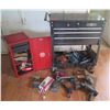 Image 1 : (KAILUA) Qty 2 Tool Storage Boxes & Contents: Misc Power & Hand Tools, Hardware, etc