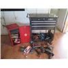 Image 2 : (KAILUA) Qty 2 Tool Storage Boxes & Contents: Misc Power & Hand Tools, Hardware, etc
