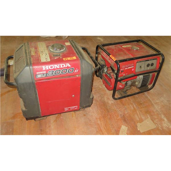 (KAILUA) Qty 2 Generators: Honda EU3000is Inverter & EB2200X (Untested)