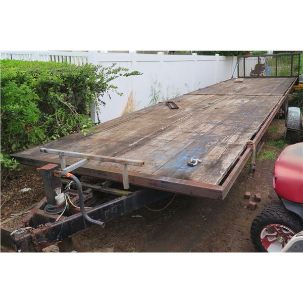 (KAILUA) Flatbed Trailer w/ Backboard & Tow Hitch