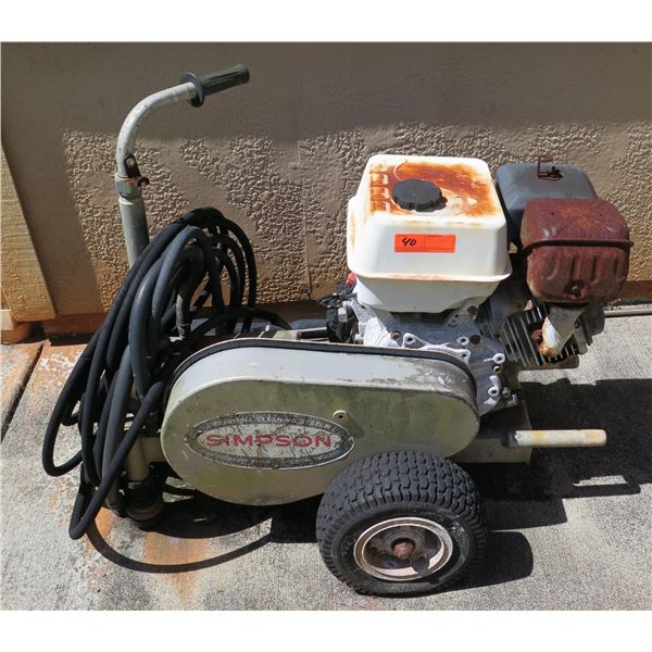 (MILILANI) Simpson Pressure Washer w/ Honda Motor & Hose (Untested)