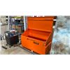 Image 2 : ORANGE ERIE INDUSTRIES D6028 INDUSTRIAL METAL STORAGE/TOOL/ JOB BOX WITH KEYS - APPROX. 59"W X 29"D