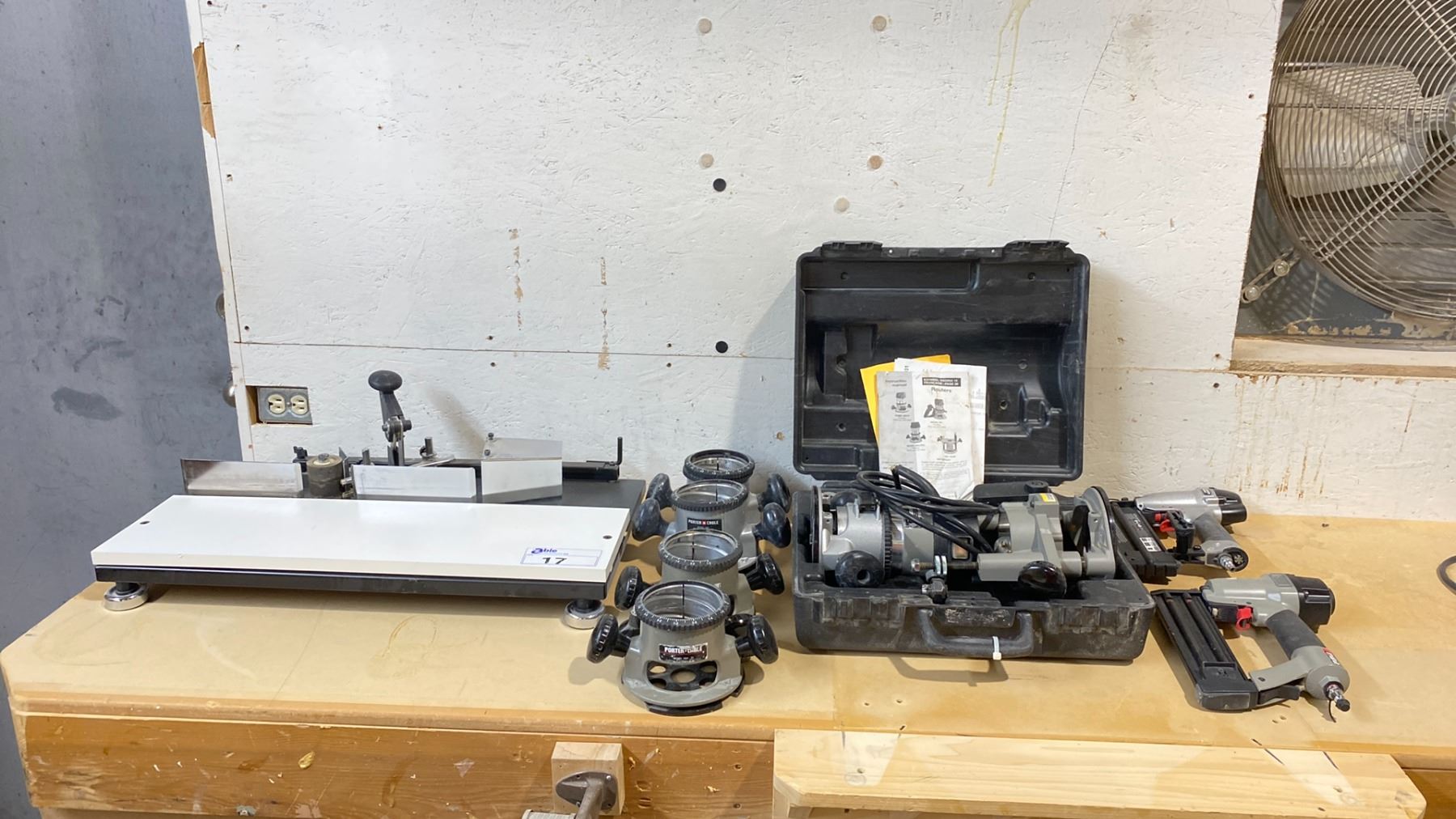 Freud Eb100 PORTER CABLE ROUTER SET/2 PORTER CABLE BRAD NAILERS AND FREUD EB100 ...
