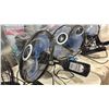 Image 2 : 3 BLACK HURRICANE 16" OSCILLATING WALL MOUNTED ELECTRIC FANS