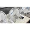 Image 2 : 2 WHITE HURRICANE 16" OSCILLATING WALL MOUNTED ELECTRIC FANS
