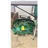 Image 1 : PAIR OF GREEN ULINE 24" DIAMETER DRUM BARREL DOLLIES & GREEN ULINE 20" DIAMETER DRUM BARREL DOLLY