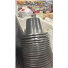 Image 2 : BIN OF ASSORTED BLACK PLASTIC PLANTER POTS *BIN NOT INCLUDED*