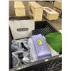Image 2 : BIN OF ASSORTED BLACK PLASTIC PLANTER POTS *BIN NOT INCLUDED*