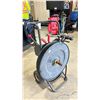 Image 2 : BLACK MOBILE INDUSTRIAL BAND STRAPPING CART WITH SOME BANDING STRAP & TOOLING