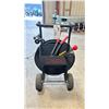 Image 3 : BLACK MOBILE INDUSTRIAL BAND STRAPPING CART WITH SOME BANDING STRAP & TOOLING