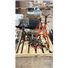 Image 1 : PALLET OF ASSORTED V HEAD PIPE STANDS INCLUDING RIDGID & FOLDING PIPE/MATERIAL JACK STANDS