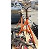 Image 2 : PALLET OF ASSORTED V HEAD PIPE STANDS INCLUDING RIDGID & FOLDING PIPE/MATERIAL JACK STANDS