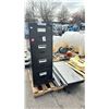 Image 1 : WHALEN BLACK/ GREY ADJUSTABLE SHELVING UNIT & A BLACK 4 DRAWER STORAGE CABINET - APPROX.