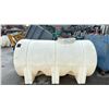 Image 2 : PLASTIC COMMERCIAL ROUND 700 GALLON STORAGE TANK WITH LEG SUPPORTS, LID & ATTACHED HOSE REEL