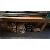 Image 8 : CONTENTS OF SHELVES - LARGE ASSORTMENT OF PLUMBING/ ELECTRICAL HARDWARE, METAL POLES/RODS,