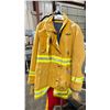 Image 2 : FYREPEL FLAME RETARDANT FIREMEN'S JACKET (SIZE:M) WITH A PAIR OF AIRBOSS DEFENSE STAINLESS STEEL