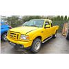 Image 1 : 2007 FORD RANGER, 4DR PU, YELLOW, VIN 1FTYR44U97PA03381