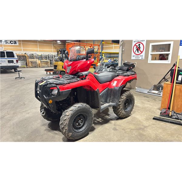 2022 HONDA TRX520FA6 FOREMAN RUBICON, QUAD, RED, VIN 1HFTE4640N4700235