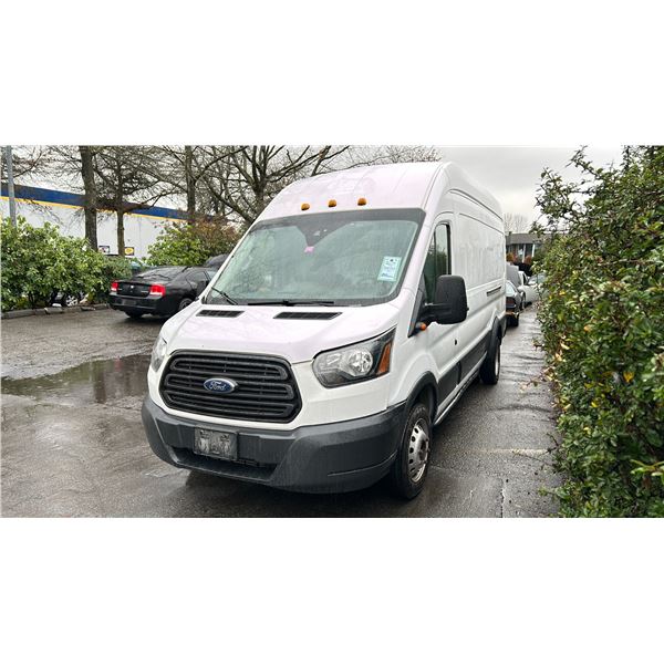 2017 FORD TRANSIT 350 HD ECO BOOST, 3DR CARGO VAN, WHITE, VIN 1FTRS4UG7HKA79750