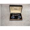 Image 1 : Swank Cufflink and tie clip with Original Box and Price Tag