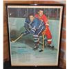 Image 1 : Framed Marcel Pronovost Hockey Picture from old News Magazine