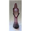 Image 1 : Amethyst purple, L.E. Smith - 5 finger swung glass vase