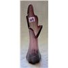 Image 4 : Amethyst purple, L.E. Smith - 5 finger swung glass vase