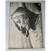 Image 1 : Black and White religious picture - hard board mounted - 19"x27"