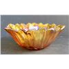 Image 2 : Marigold carnival glass bowl - 7" sunflower pattern